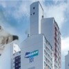 composite photo showing Doosan buildings with Korean woman